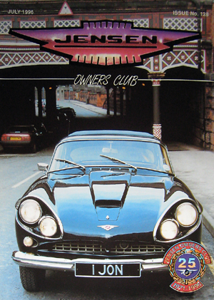 Our Jensen CV8 Featured on the Front Cover of The Jensen Owners club for the 25th AnniversaryAnniversary Issue. John Neville Cohen
