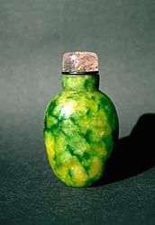 Green and Yellow Jade, Chinese Snuff Bottle, John Neville Cohen