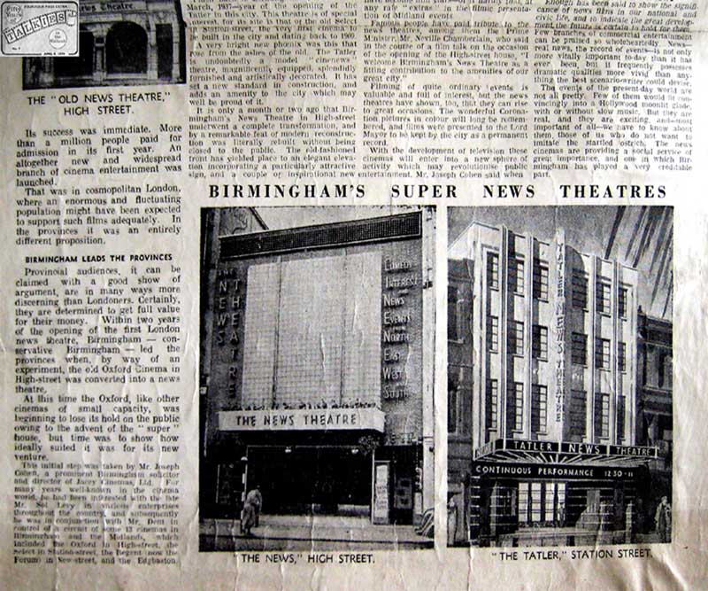 Joseph Cohen and Birmingham's Super News Theatres