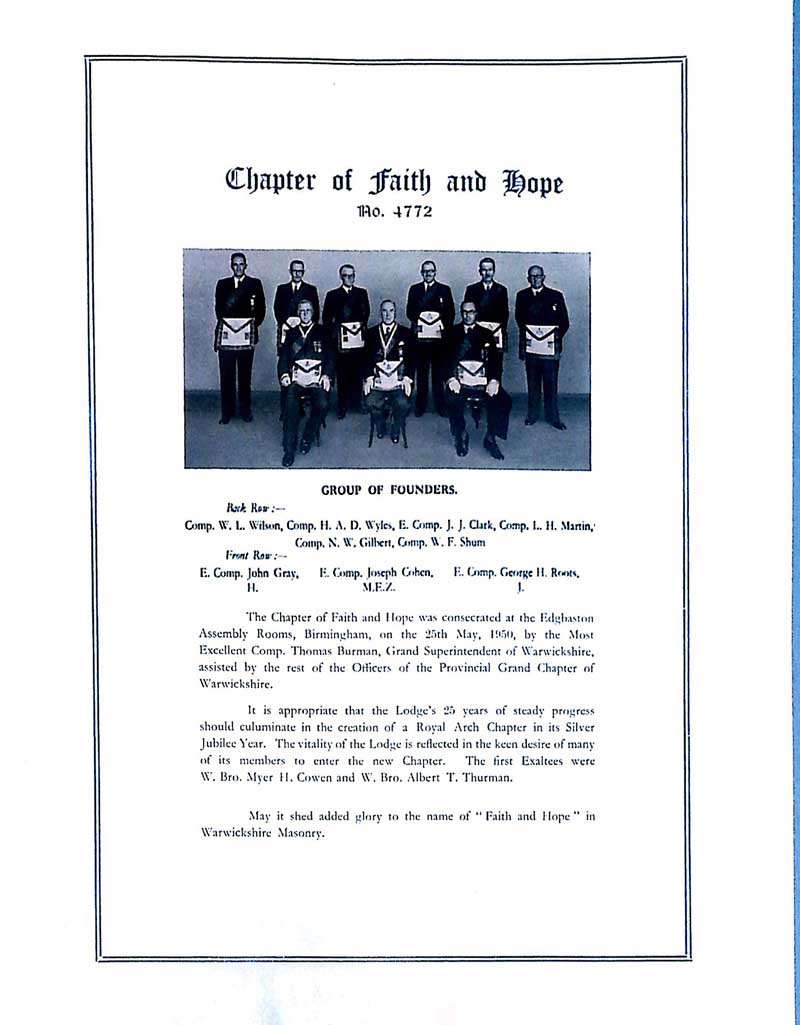 Joseph Cohen and The Group of Founders.   John Neville Cohen