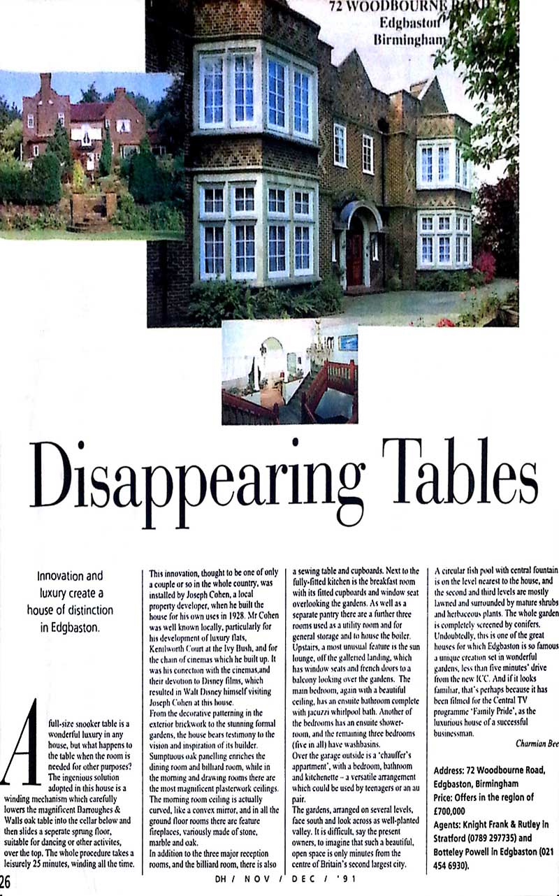 The sales details of our family house built by Joseph Cohen.  John Neville Cohen