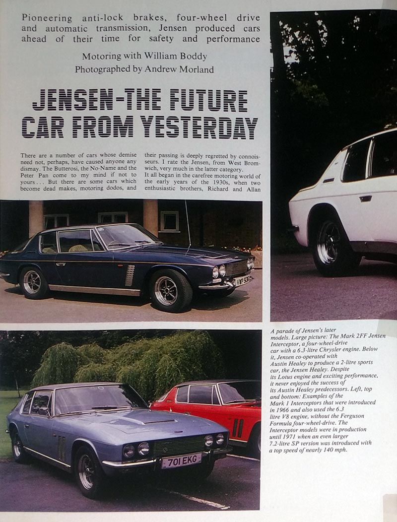 'Jensen-The Future Car From Yesterday' MAYFAIR  Vol. 17 No. 11