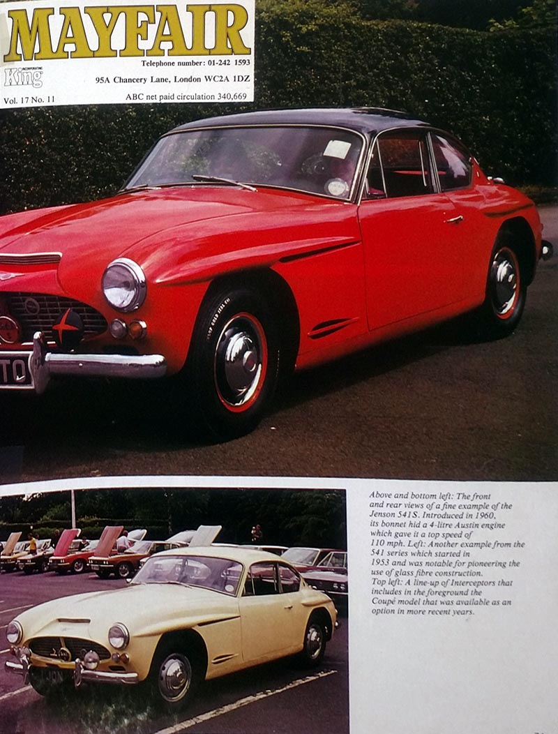 Jensen 541S including John and Trudy's - MAYFAIR Vol. 17 No. 11