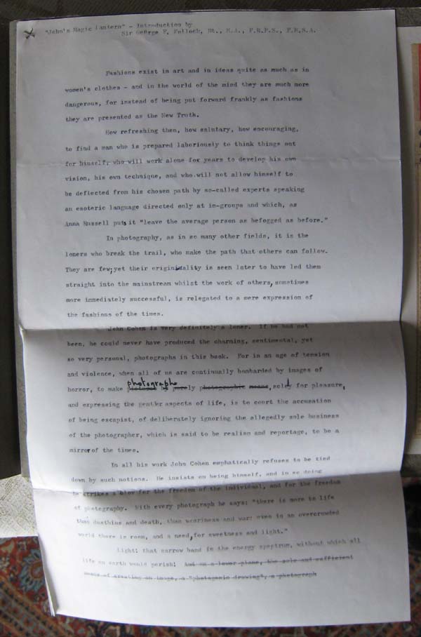 The Introduction, November 1970 for 'The Magic Lantern', Sir George Pollock Bt. M.A., F.R.P.S., F.R.S.A.