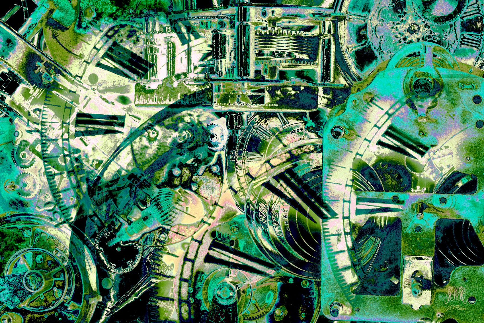 John Neville Cohen, Lace Blue (37B), Blue, Purple, 