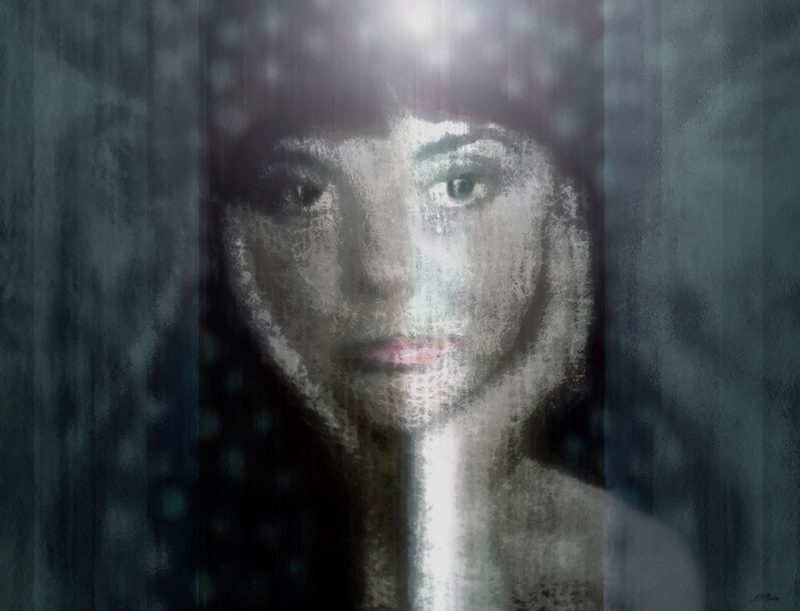 Tristesse 54, sadness, portrait, woman, female, Limited edition print by John Neville Cohen