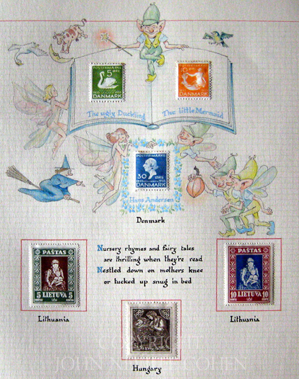 Nursery Rhymes, Postage Stamps for Little People, by George and Betty Cohen and Richard Hillman