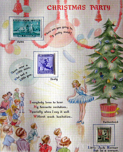 Christmas Party, Postage Stamps for Little People, by George and Betty Cohen and Richard Hillman