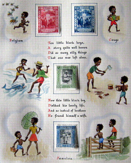Ten Little Black Boys, Postage Stamps for Little People, by George and Betty Cohen and Richard Hillman