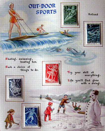 Outdoor Sports, Postage Stamps for Little People, by George and Betty Cohen and Richard Hillman