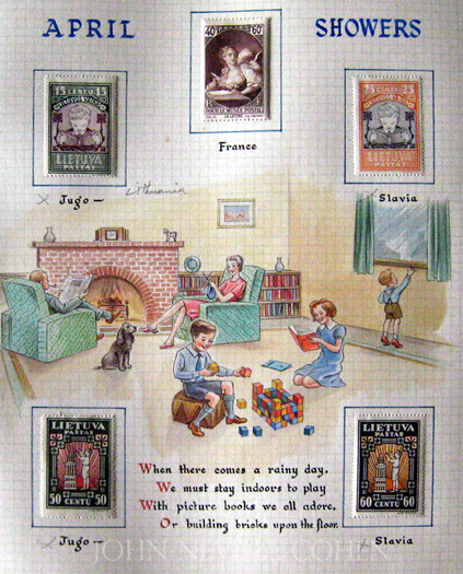 April Showers, Postage Stamps for Little People, by George and Betty Cohen and Richard Hillman