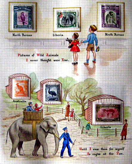 Wild Animals, Postage Stamps for Little People, by George and Betty Cohen and Richard Hillman