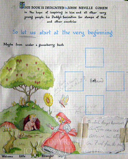 Dedication, Postage Stamps for Little People, by George and Betty Cohen and Richard Hillman.