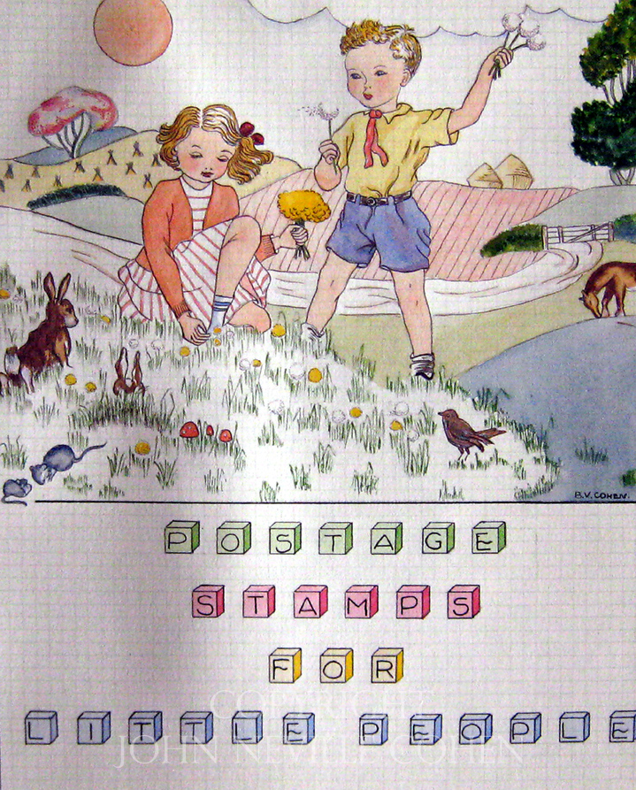Title Page Ideas, Postage Stamps for Little People, by George and Betty Cohen and Richard Hillman
