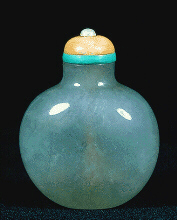 Chinese Jade Snuff Bottle hollowed eggshell thin.