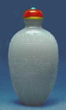An Archaic carved Jade Chinese Snuff Bottle, John Neville Cohen