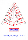 New address Christmas card for Instelec, by John Neville Cohen