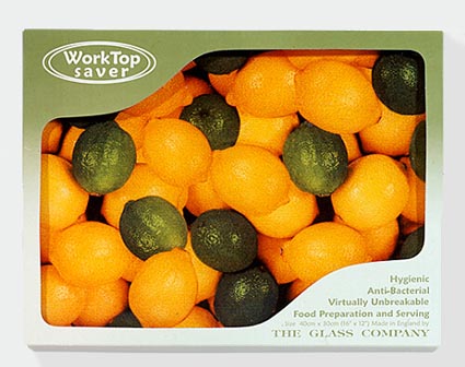 WorkTop Saver, packaging and Lemon & Limes by John Neville Cohen