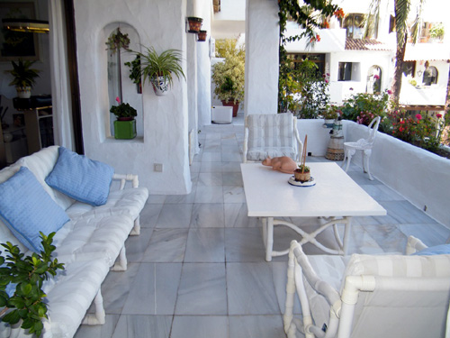 La Alcazaba large balcony overlooking exotic gardens