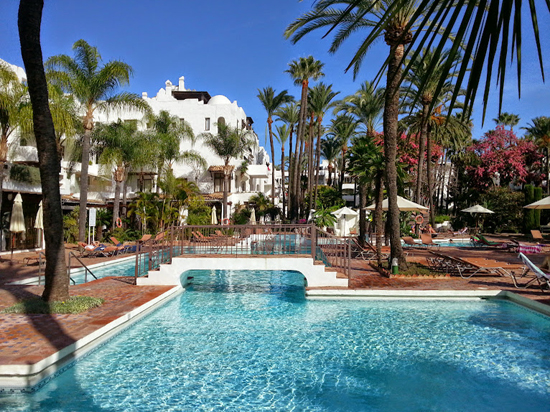 La Alcazaba part of the swimming pools near Puert Banus