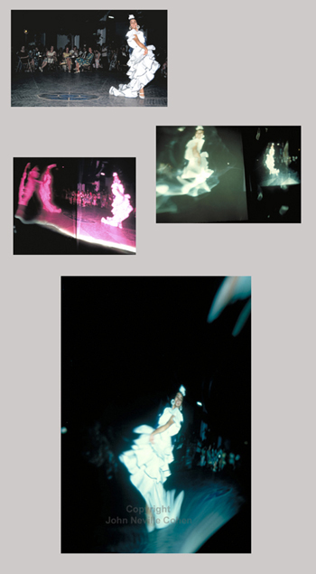 Painting with light, Projection photograpy, or light painting, Distortions of projected images by John Neville Cohen