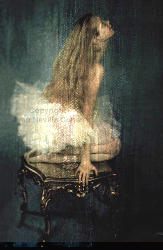 Cygnet, Painting with Light Projection Photography with Kodachrome Transparencies by John Neville Cohen, The Magic Lantern, reversal film images.