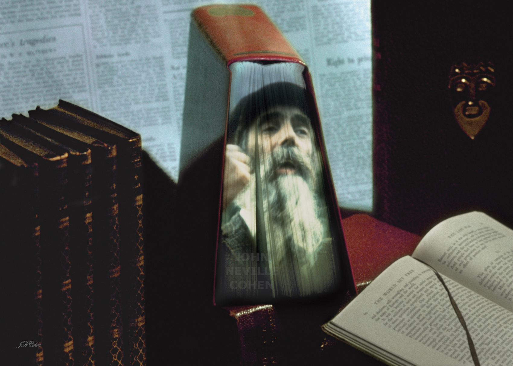The Preacher, Painting with Light Projection Photography with Kodachrome by John Neville Cohen by John Neville Cohen.